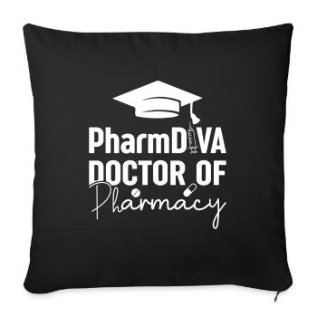 Apotheker Ding Pharmazeutische Betreuung - Sofakissen mit Füllung 45 x 45 cm - Schwarz - Vorne