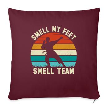 Smell my feet Smell Team - Coussin et housse de 45 x 45 cm - bordeaux - Devant