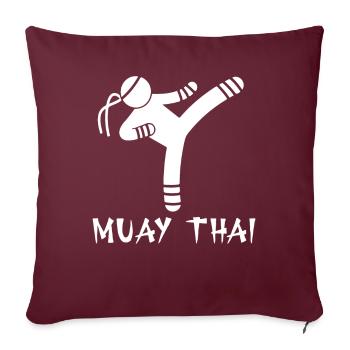 Muay Thai - Sofa pillow with filling 45cm x 45cm - burgundy - Front
