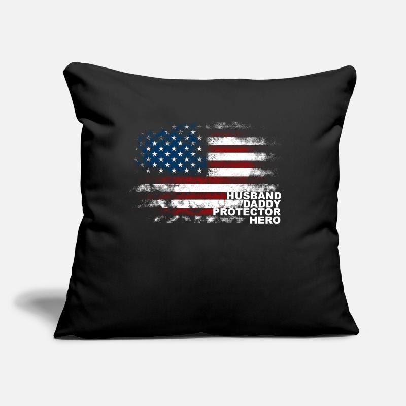 USA Husband Daddy Protector Hero Sofakissen mit Füllung 45 x 45 cm