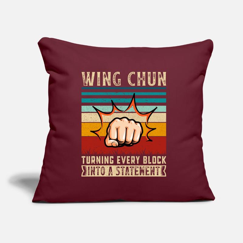 Wing Chun turning every block into a Statement Sofa pillow with filling 45cm x 45cm