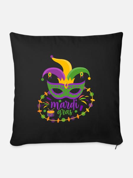 Mardi Gras - Sofakissen mit Füllung 45 x 45 cm - Schwarz