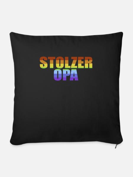 LGBTQ+ stolzer Opa - Sofakissen mit Füllung 45 x 45 cm - Schwarz