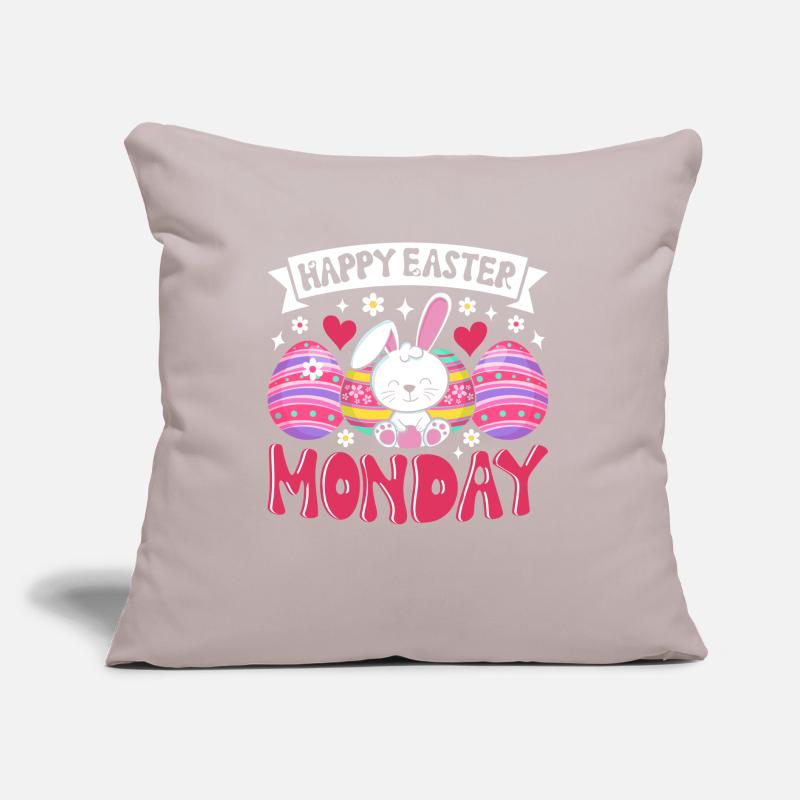 Happy Easter Monday! Easter Easter Eggs Easter Bunny Sofa pillow with filling 45cm x 45cm