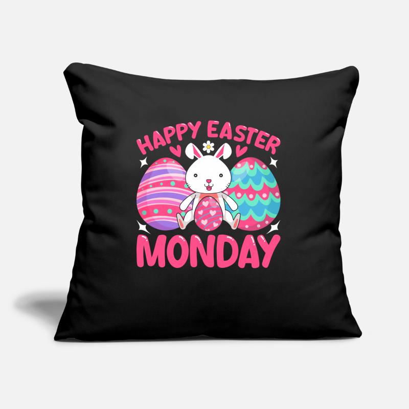 Happy Easter Monday! Easter Easter Eggs Easter Bunny Sofa pillow with filling 45cm x 45cm