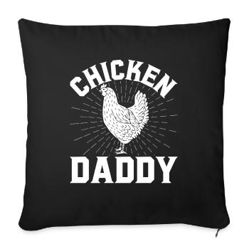 Chicky Daddy-For all cocks in the basket - Sofa pillow with filling 45cm x 45cm - black - Front
