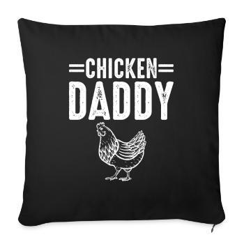 Chicky Daddy-For all cocks in the basket - Sofa pillow with filling 45cm x 45cm - black - Front
