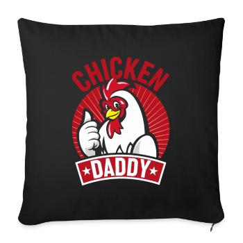 Chicky Daddy-For all cocks in the basket - Sofa pillow with filling 45cm x 45cm - black - Front