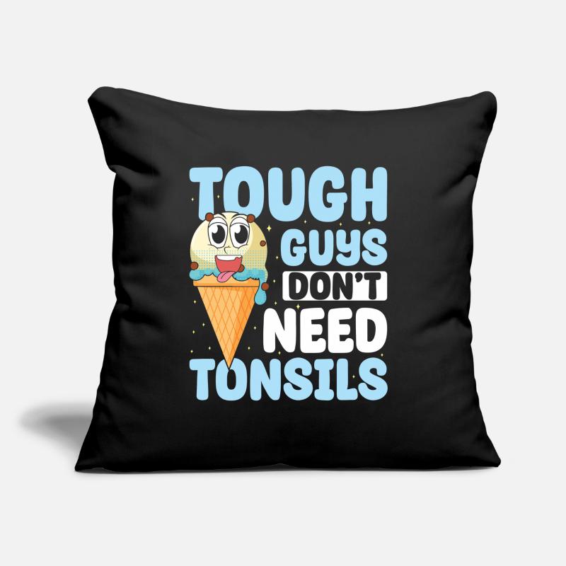 Guys don't need almonds! Tonsil surgery Sofa pillow with filling 45cm x 45cm