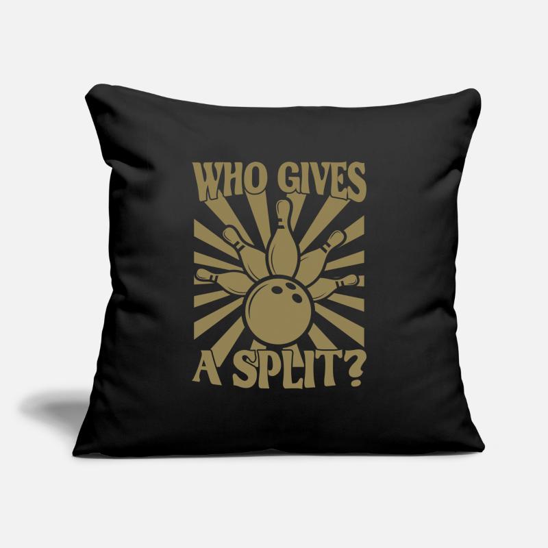 Bowling Spruch Who gives a Split 2 Sofakissen mit Füllung 45 x 45 cm