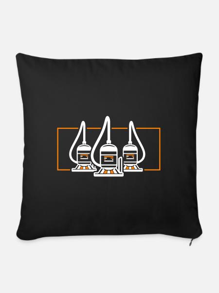 Staubsauger Putzen - Sofakissen mit Füllung 45 x 45 cm - Schwarz