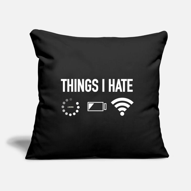 Things i Hate Funny ordinateur programmeur Coussin et housse de 45 x 45 cm