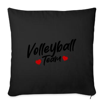 Équipe de volley-ball - Coussin et housse de 45 x 45 cm - noir - Devant