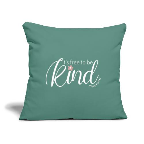Amy's 'Free to be Kind' design (white txt) - Sofa pillow with filling 45cm x 45cm