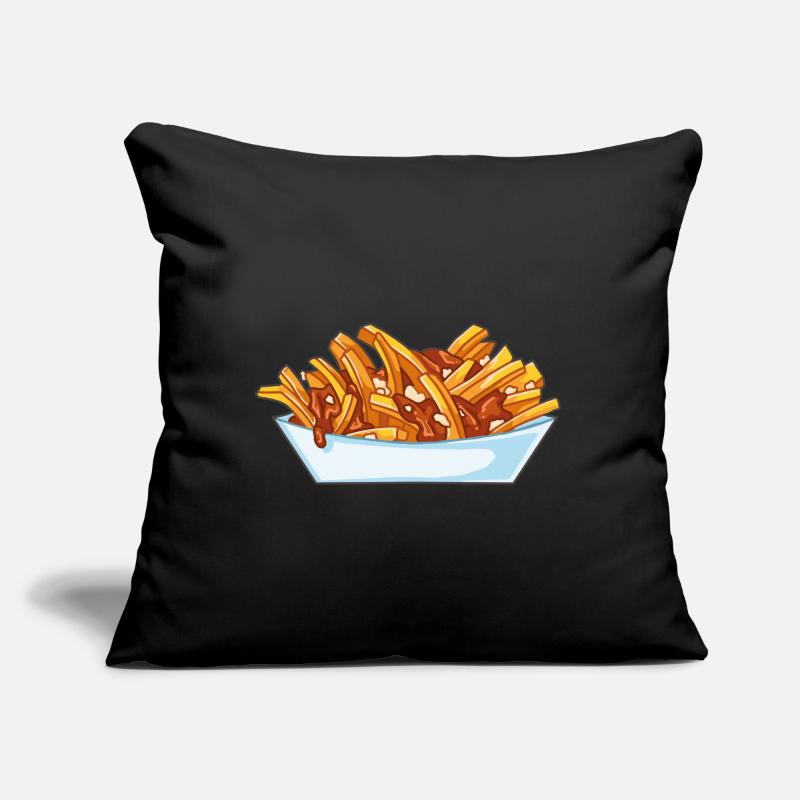 Poutine Coussin et housse de 45 x 45 cm