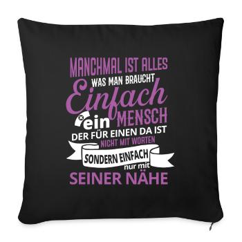 Altenpflegerin Engel Pflegerin Pflege Altenheim - Sofakissen mit Füllung 45 x 45 cm - Schwarz - Vorne