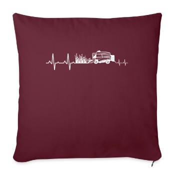 Combine harvesters | Farmer - Farmers - Sofa pillow with filling 45cm x 45cm - burgundy - Front