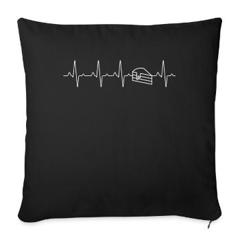 Baking ECG - Cake | Hobby Baker - Sofa pillow with filling 45cm x 45cm - black - Front