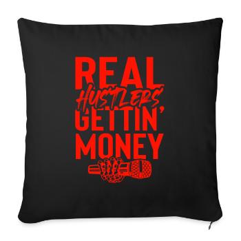 L’argent du gangster rap - Coussin et housse de 45 x 45 cm - noir - Devant
