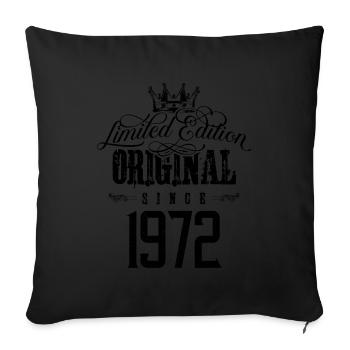 1972 limited edition - Sofa pillow with filling 45cm x 45cm - black - Front