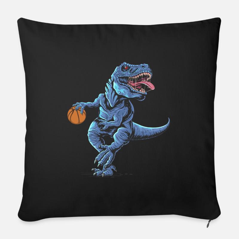 Basketball t-rex - Sofakissen mit Füllung 45 x 45 cm - Schwarz