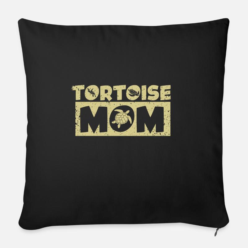 Turtle Mama - Sofa pillow with filling 45cm x 45cm - black