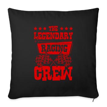 Équipage de course - Coussin et housse de 45 x 45 cm - noir - Devant