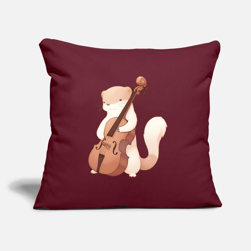 Cute mongoose playing cello Sofa pillow with filling 45cm x 45cm