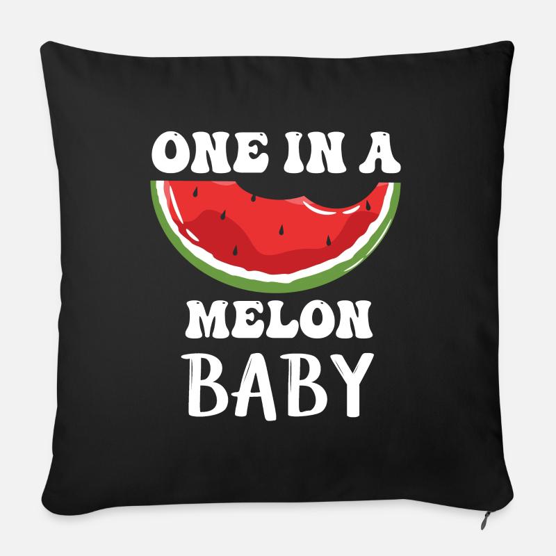 One in a melon baby Watermelon - Sofakissen mit Füllung 45 x 45 cm - Schwarz