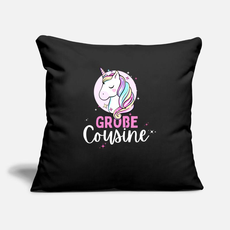 Ich werde große Cousine 2024 Einhorn Loading Süß Sofakissen mit Füllung 45 x 45 cm