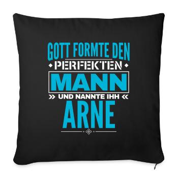 Arne Name Design - Sofakissen mit Füllung 45 x 45 cm - Schwarz - Vorne