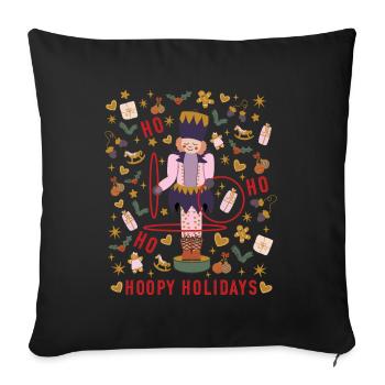 Hoopy Holidays - Sofakissen mit Füllung 45 x 45 cm - Schwarz - Vorne