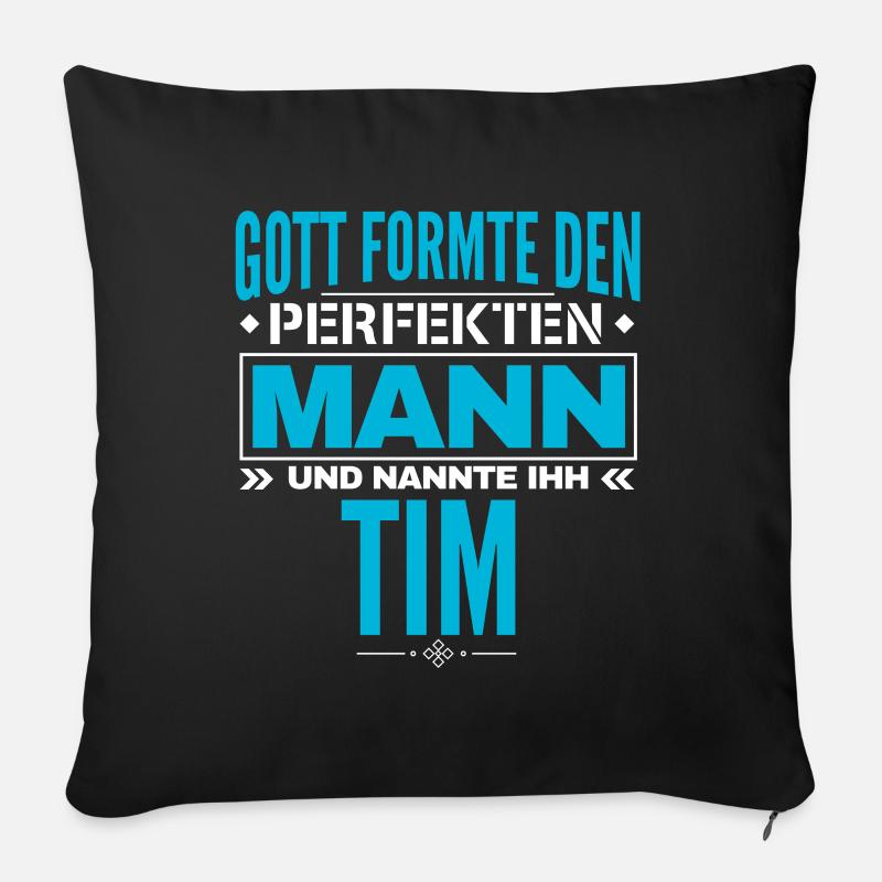 Tim Name Design - Sofakissen mit Füllung 45 x 45 cm - Schwarz
