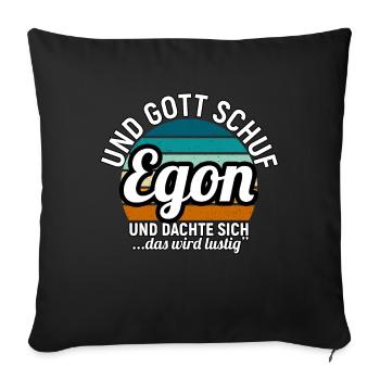 Emil - Sofakissen mit Füllung 45 x 45 cm - Schwarz - Vorne