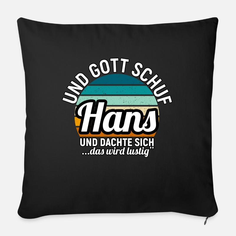 Hans - Sofakissen mit Füllung 45 x 45 cm - Schwarz