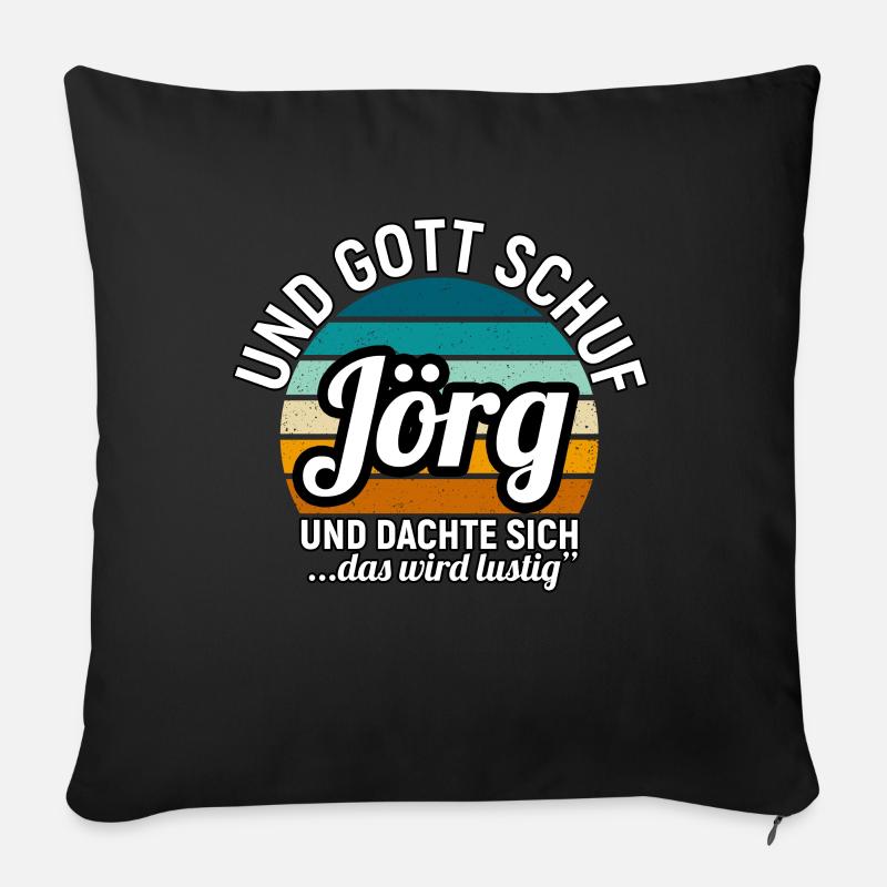 Jörg - Sofakissen mit Füllung 45 x 45 cm - Schwarz