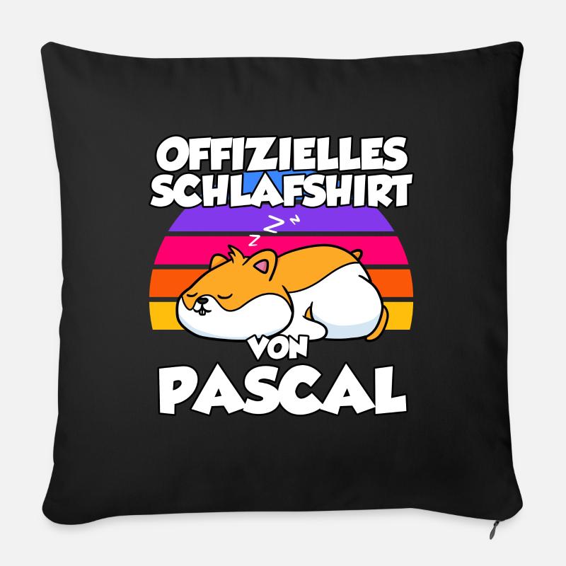 Offizielles Schlafshirt Von Pascal - Sofakissen mit Füllung 45 x 45 cm - Schwarz