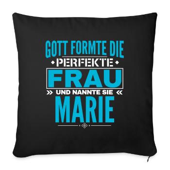Marie Name Design - Sofa pillow with filling 45cm x 45cm - black - Front