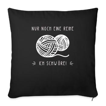 Knitting - Another Row - Crochet - Sofa pillow with filling 45cm x 45cm - black - Front
