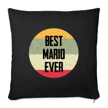 Best Mario Ever - Sofa pillow with filling 45cm x 45cm - black - Front