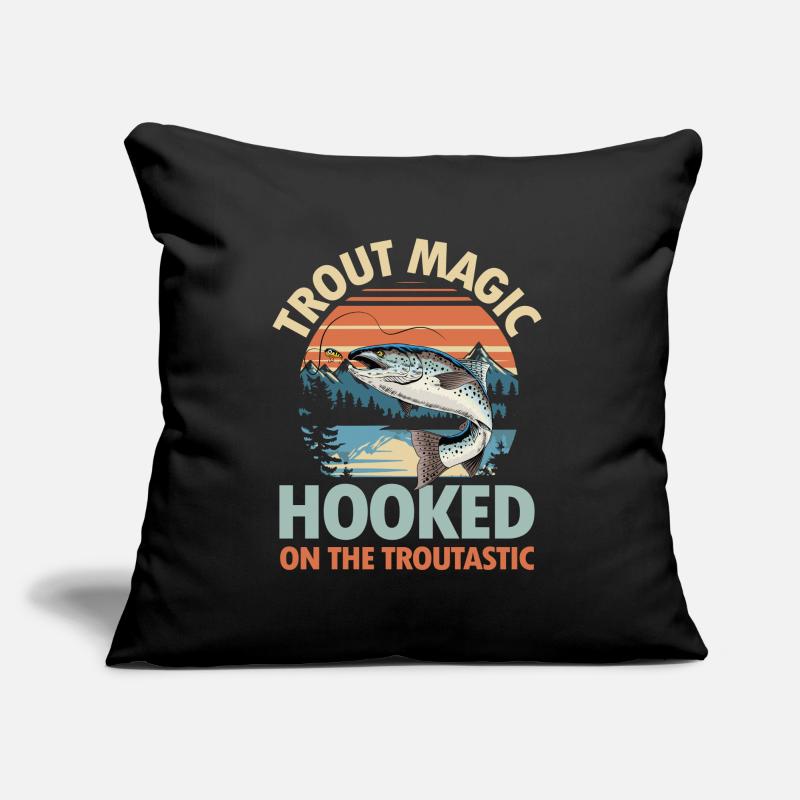 Trout Magic Hooked on the Troutastic Sofakissen mit Füllung 45 x 45 cm