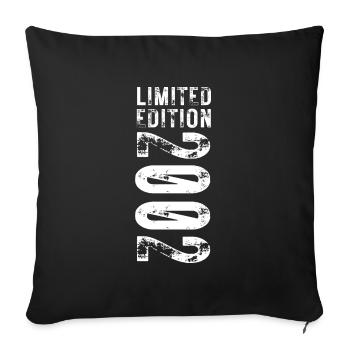 limited edition 2002 20th birthday - Sofa pillow with filling 45cm x 45cm - black - Front