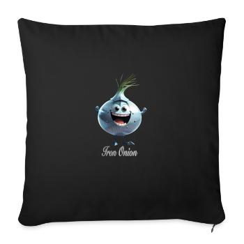 IRONONION alone - Sofa pillow with filling 45cm x 45cm - black - Front