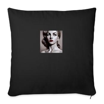 Pin Up Girl 2 - Sofakissen mit Füllung 45 x 45 cm - Schwarz - Vorne
