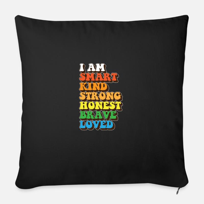 Daily Affirmation Uplifting Quotes Positive - Sofakissen mit Füllung 45 x 45 cm - Schwarz
