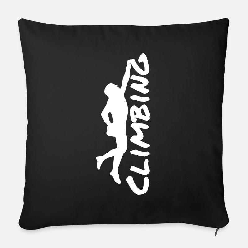 Klettern, Climbing - Sofakissen mit Füllung 45 x 45 cm - Schwarz
