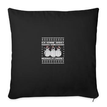 Père Noël Noël laid Noël - Coussin et housse de 45 x 45 cm - noir - Devant