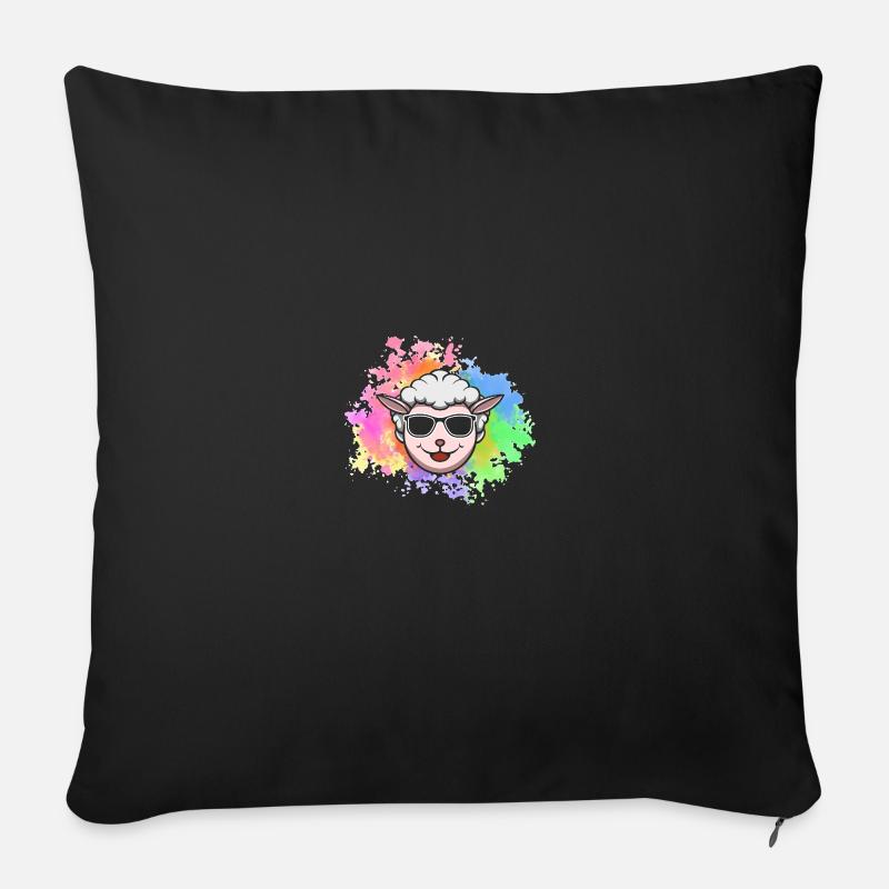 Schäfer Schaf - Sofakissen mit Füllung 45 x 45 cm - Schwarz