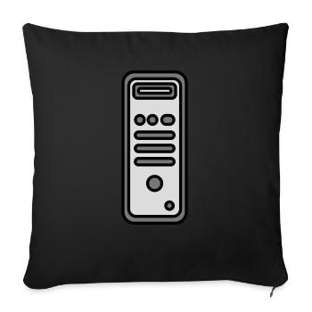 Gehäuse Computer Tower Icon - Sofakissen mit Füllung 45 x 45 cm - Schwarz - Vorne