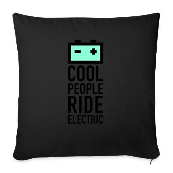 batery_2f - Sofa pillow with filling 45cm x 45cm - black - Front